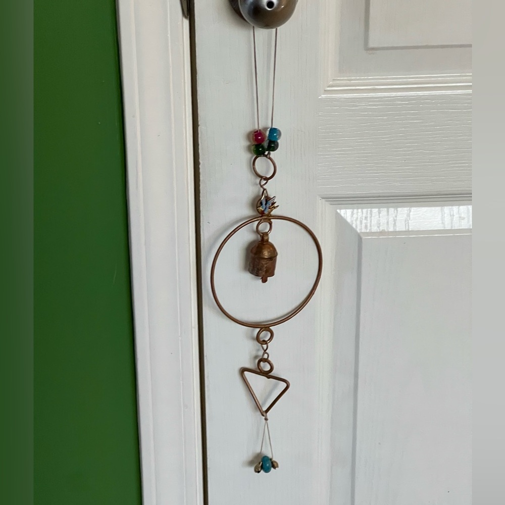 Harmony Peace Bells with beautiful beads, 3 bells and peace dove. Hand crafted.